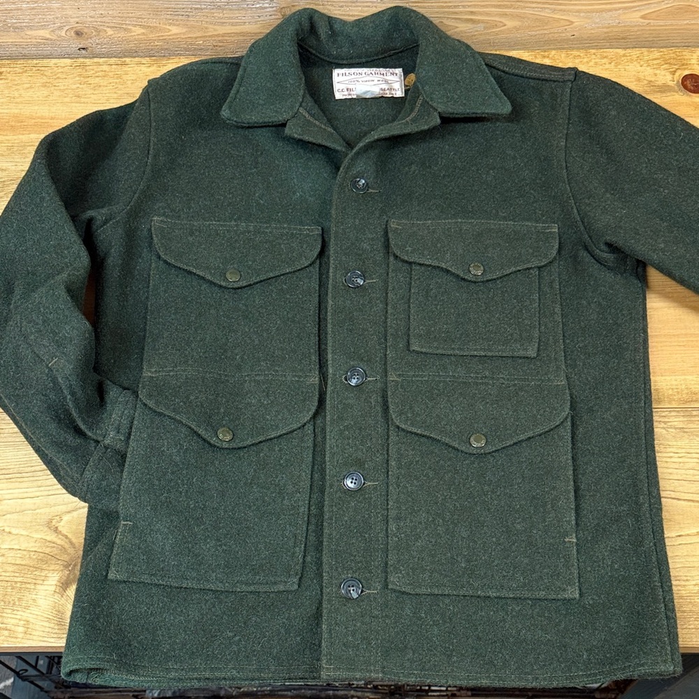 Filson Dark Green Wool Field Jacket